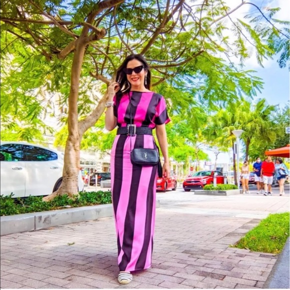 Christopher John Mixed Stripe Dress - Picture 3 of 12